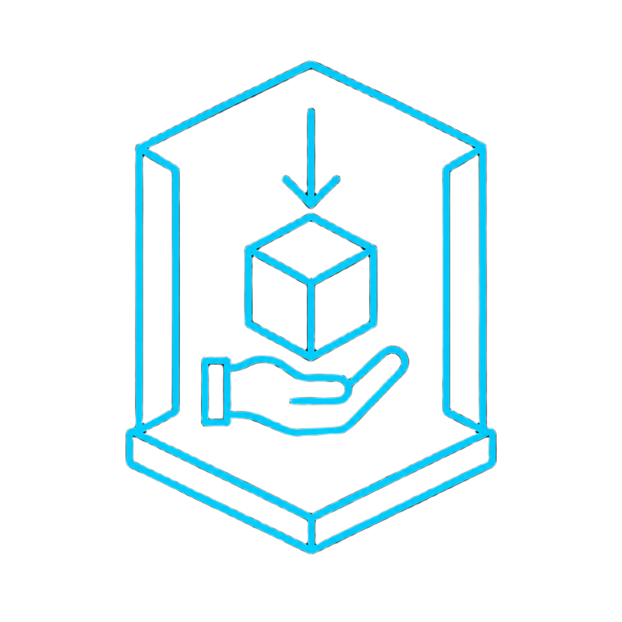 Controlled product intake icon
